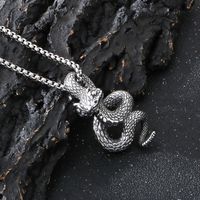 1 Piece 25*47mm 304 Stainless Steel Snake Pendant Chain main image 5