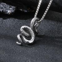 1 Piece 25*47mm 304 Stainless Steel Snake Pendant Chain main image 4