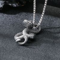 1 Piece 25*47mm 304 Stainless Steel Snake Pendant Chain main image 3