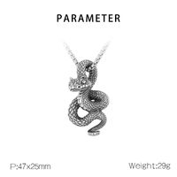 1 Piece 25*47mm 304 Stainless Steel Snake Pendant Chain main image 2