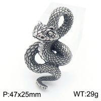 1 Piece 25*47mm 304 Stainless Steel Snake Pendant Chain sku image 3