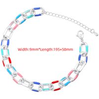 Kupfer 18 Karat Vergoldet Hip Hop Strand Toller Stil Patchwork Emaille Überzug Farbblock Kupfer Armbänder Halskette Schmuck-Set main image 10