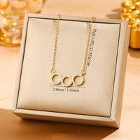 304 Stainless Steel 18K Gold Plated Sweet Simple Style Plating Inlay Solid Color Zircon Pendant Necklace main image 7