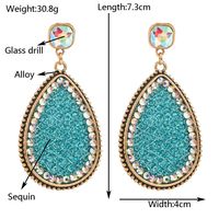 1 Pair Casual Vacation Classic Style Water Droplets Plating Inlay Alloy Glass Glass 14K Gold Plated Drop Earrings main image 4