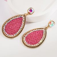1 Pair Casual Vacation Classic Style Water Droplets Plating Inlay Alloy Glass Glass 14K Gold Plated Drop Earrings main image 3