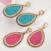 1 Pair Casual Vacation Classic Style Water Droplets Plating Inlay Alloy Glass Glass 14K Gold Plated Drop Earrings main image 2