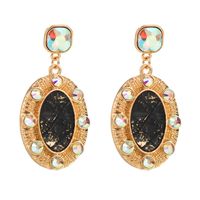 1 Pair Casual Vacation Classic Style Water Droplets Plating Inlay Alloy Glass Glass 14K Gold Plated Drop Earrings sku image 3