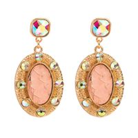 1 Pair Casual Vacation Classic Style Water Droplets Plating Inlay Alloy Glass Glass 14K Gold Plated Drop Earrings sku image 4