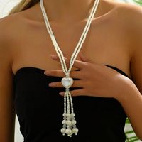 Einfacher Stil Farbblock Imitationsperle Perlen Frau Pulloverkette sku image 1