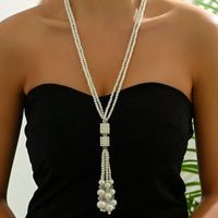 Einfacher Stil Farbblock Imitationsperle Perlen Frau Pulloverkette main image 3
