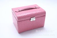 Retro Solid Color PU Leather Jewelry Boxes sku image 12