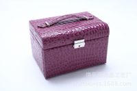 Retro Solid Color PU Leather Jewelry Boxes sku image 10