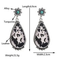 1 Pair Casual Vacation Modern Style Color Block Plating Inlay Alloy Turquoise Turquoise Silver Plated Drop Earrings main image 2