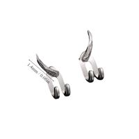 1 Piece Modern Style Simple Style Classic Style Solid Color Copper Silver Plated Ear Studs main image 2