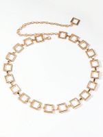 Modern Style Square Alloy Women's Chain Belts main image 5