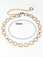 Modern Style Square Alloy Women's Chain Belts main image 3