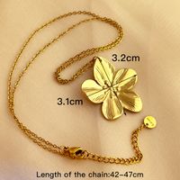 304 Stainless Steel 18K Gold Plated Elegant Lady Streetwear Flower Pendant Necklace main image 2