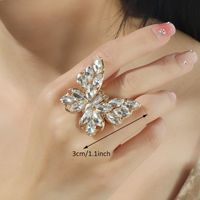 Simple Style Classic Style Butterfly Zircon Alloy Wholesale Rings main image 4