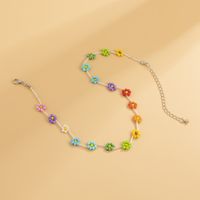 Casual Pastoral Simple Style Flower Daisy Plastic Beaded Women's Necklace main image 3