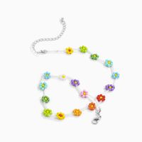 Lässig Pastoral Einfacher Stil Blume Gänseblümchen Kunststoff Perlen Frau Halskette main image 6