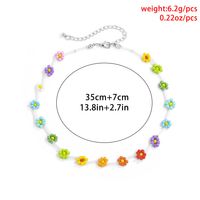 Casual Pastoral Simple Style Flower Daisy Plastic Beaded Women's Necklace main image 2