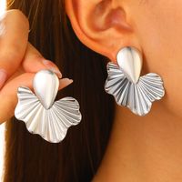 1 Pair Nordic Style Simple Style Water Droplets Flower Alloy Ear Studs main image 5