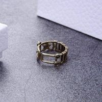 Copper Simple Style Asymmetrical Letter Open Rings main image 2