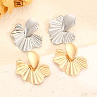1 Pair Nordic Style Simple Style Water Droplets Flower Alloy Ear Studs main image 1