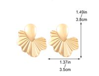 1 Pair Nordic Style Simple Style Water Droplets Flower Alloy Ear Studs main image 2