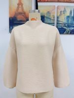 Women's Sweater Nine Points Sleeve Sweaters & Cardigans Casual Solid Color main image 3