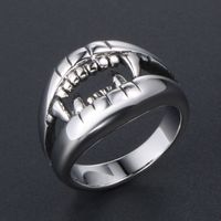 IG Style Retro Cool Style Teeth 304 Stainless Steel Polishing Men's Rings main image 3
