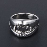 IG Style Retro Cool Style Teeth 304 Stainless Steel Polishing Men's Rings main image 4