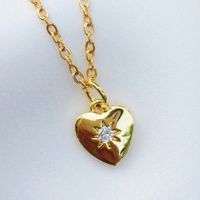 Titanium Steel Hypoallergenic Zircon Heart Necklace main image 1