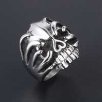 IG Style Retro Punk Skull 304 Stainless Steel Polishing Men's Rings main image 3