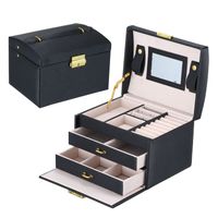 Fashion Geometric Pu Leather Metal Jewelry Boxes sku image 11