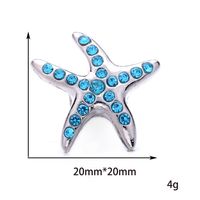 1 Piece 19 * 19mm Alloy Zircon Starfish Conch Fish Polished Beads main image 3