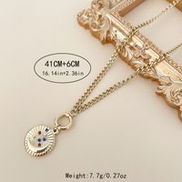 304 Stainless Steel Gold Plated Sweet Shiny Hollow Out Inlay Star Moon Heart Shape Zircon Pendant Necklace sku image 2