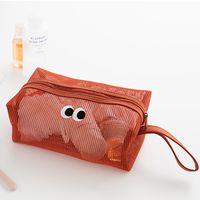 Basic Simple Style Solid Color PVC Storage Bag Makeup Bags sku image 3