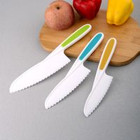Casual Solid Color Plastic Chopping Board Fruit Knife 1 Set main image 5