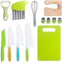 Casual Solid Color Plastic Chopping Board Fruit Knife 1 Set main image 6