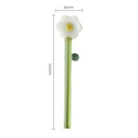 Cute Solid Color Flower Glass Stirring Rod 1 Piece sku image 2