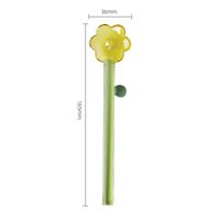 Cute Solid Color Flower Glass Stirring Rod 1 Piece sku image 1