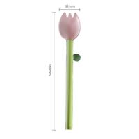 Cute Solid Color Flower Glass Stirring Rod 1 Piece sku image 5