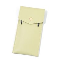 Solid Color Pu Learning Simple Style Pencil Case sku image 1
