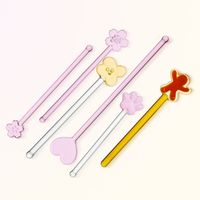 Cute Cartoon Flower Heat-Resistant Glass Stirring Rod 1 Piece main image 5