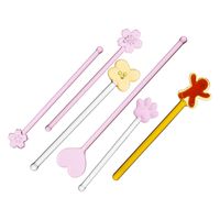Cute Cartoon Flower Heat-Resistant Glass Stirring Rod 1 Piece main image 3