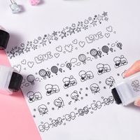 Cartoon Pattern Lace With Children's Knurling Seal Creative Seal Graffiti Hand Account Diy Roller Lace Decoration Belt main image 5