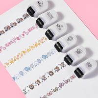 Cartoon Pattern Lace With Children's Knurling Seal Creative Seal Graffiti Hand Account Diy Roller Lace Decoration Belt main image 1