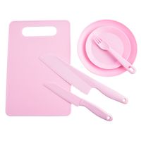 Casual Solid Color Plastic Chopping Board Fruit Knife 1 Set sku image 19