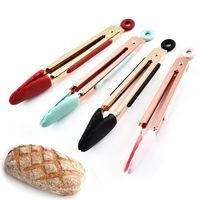 Simple Style Solid Color 430 Stainless Steel Food Tongs 1 Piece main image 1